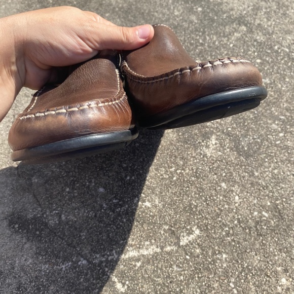 Ecco Moc 2.0 Coffee Leather Slip On Loafers - Picture 5 of 12